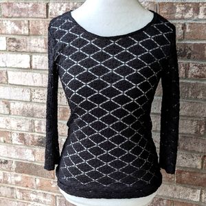 FOREVER 21 LACE TOP, SIZE L